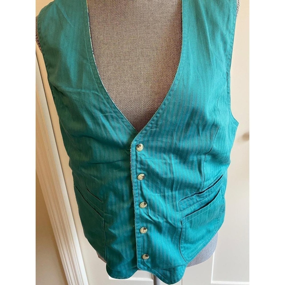 Segrets Sun Print Vest 90s Reversable Medium Cottage Core Boho 1992 Vintage R2